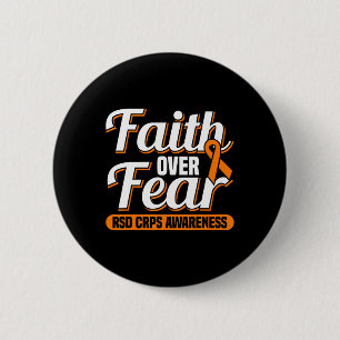Faith Over Fear Rsd Crps Awareness  6 Cm Round Badge