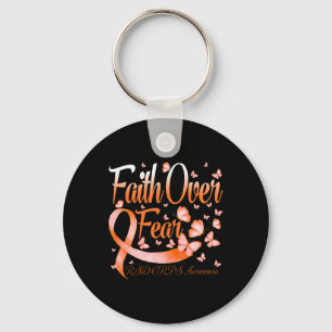 Faith Over Fear Rsd Crps Awareness Butterfly Key Ring