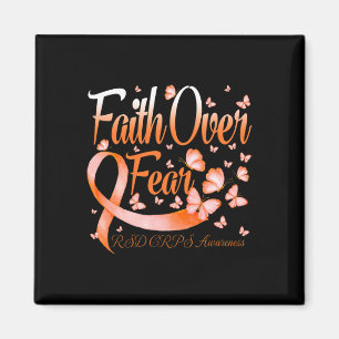 Faith Over Fear Rsd Crps Awareness Butterfly Magnet