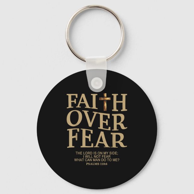 Faith Over Fear Shirt For Women Men With Insration Key Ring (Front)