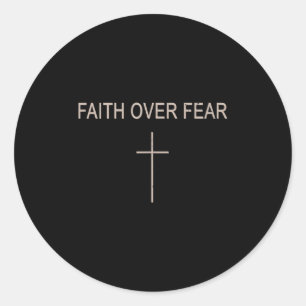 Faith Over Fear Subtle Christian Minimalist Religi Classic Round Sticker