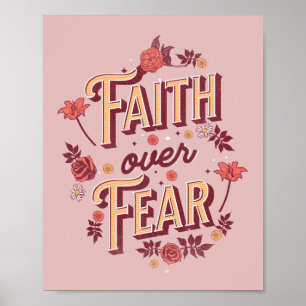 Faith over Fear text design Poster