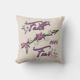 Faith Over Fear Throw Pillow