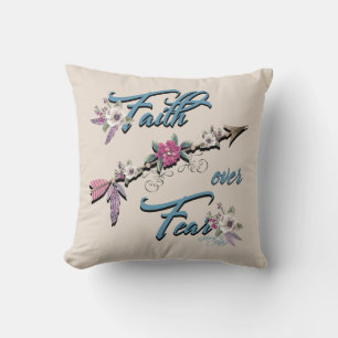 Faith Over Fear Throw Pillow