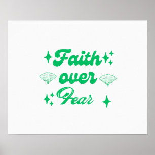 Faith Over Fear – Trust Allah, Rise Above Worry Poster