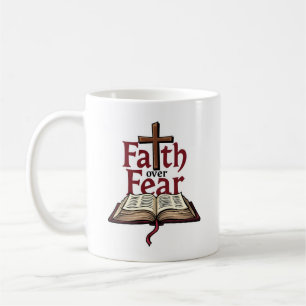 Faith Over Fear Vintage Jesus Faith Tee (1) Coffee Mug