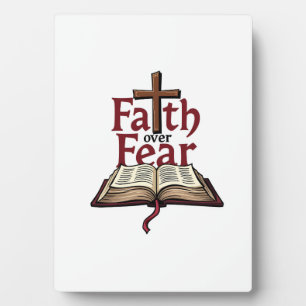 Faith Over Fear Vintage Jesus Faith Tee (1) Plaque