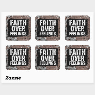 Faith Over Feelings Sticker – Christian Gym Motiva