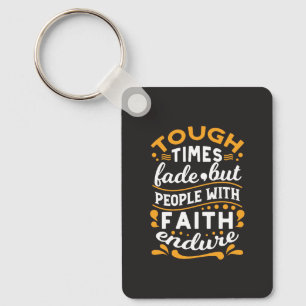 Faith Over Struggles – Motivational Religious Art Key Ring