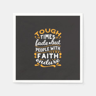 Faith Over Struggles – Motivational Religious Art Napkin