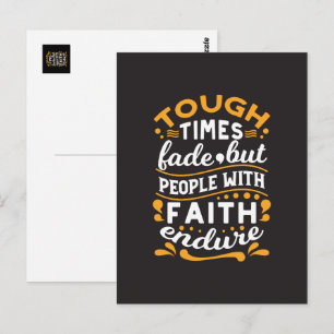 Faith Over Struggles – Motivational Religious Art Postcard
