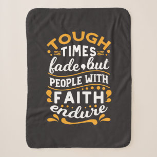 Faith Over Struggles – Motivational Religious Art Sherpa Blanket