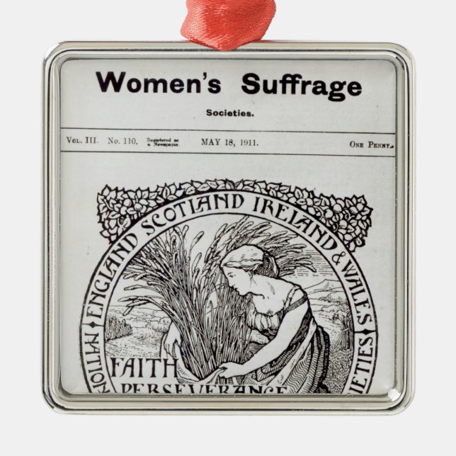 Faith, Perseverance, Patience, 1911 Metal Tree Decoration (Front)