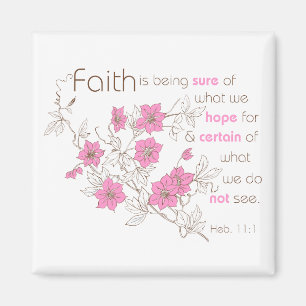Faith (pink & brown) magnet