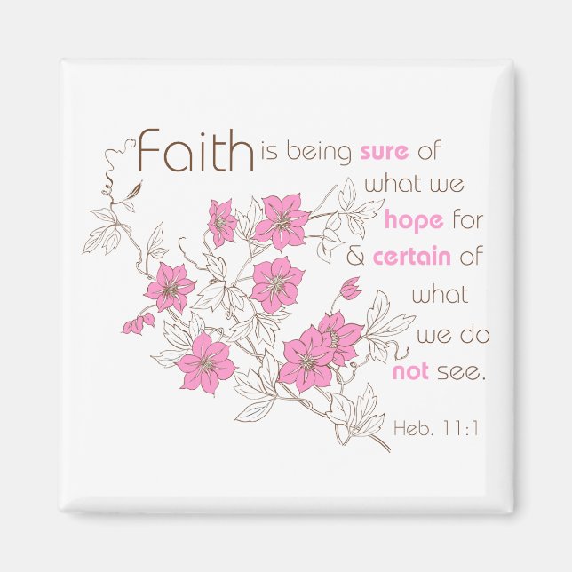 Faith (pink & brown) magnet (Front)