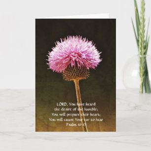 Faith Pink Flower Thinking of You Card