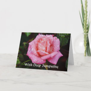 Faith Pink Rose Sympathy Card