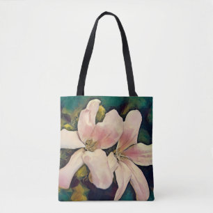 Faith Pink Tropical Style Flowers Tote  Bag