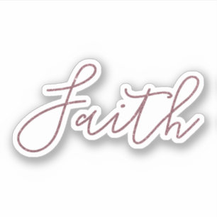 Faith purple glitter