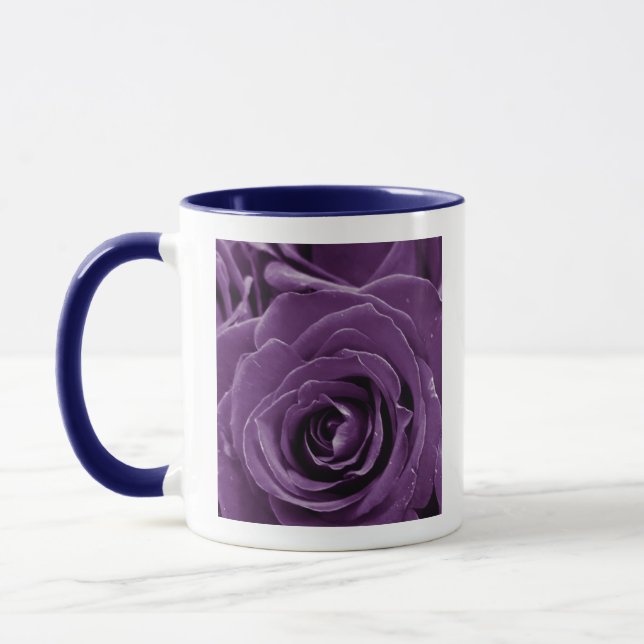 Faith Purple Roses 11oz Two-Tone Mug Blue (Left)