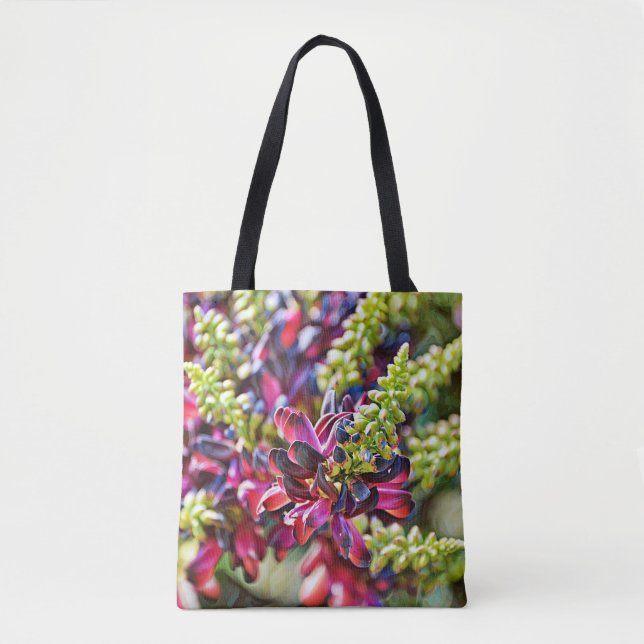 Faith Purple Wisteria Flower Art Tote Bag (Front)