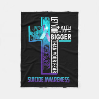 Faith Quote For Mental Health Suicide Prevention  Fleece Blanket