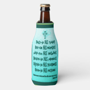 Faith quotes bottle wrap cooler