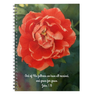 Faith Red Rose Bible Verse Prayer Journal