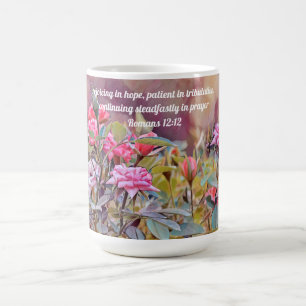 Faith Rejoice, Hope Flower Bible Verse Mug
