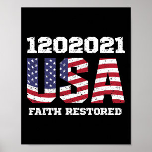 Faith Restored Joe Biden Kamala Harris Inauguratio Poster