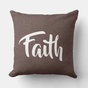 Faith Reversible Leather Decorative Pillow