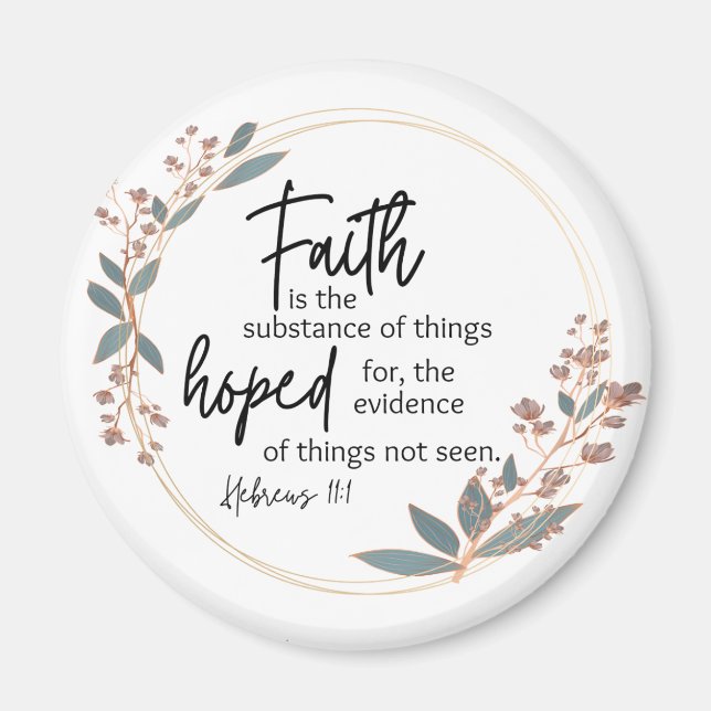 Faith Round Magnet (Front)