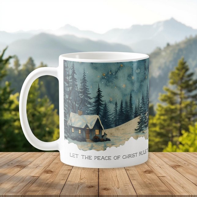 Faith Scripture Colossians 3:15 Cabin Mug (Creator Uploaded)