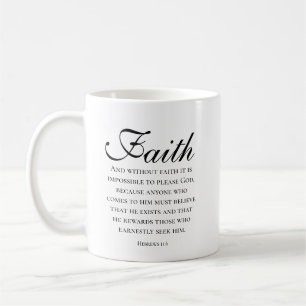 Faith Scripture Hebrews 11:16 Bible Verse Coffee Mug