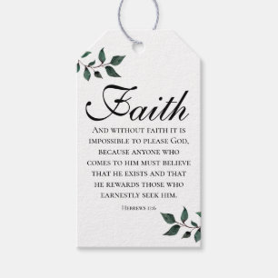 Faith Scripture Hebrews 11:16 Bible Verse Gift Tags