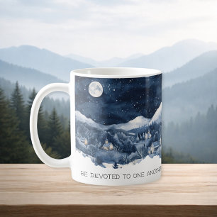 Faith Scripture Snow Mountain Romans 12:10 Mug
