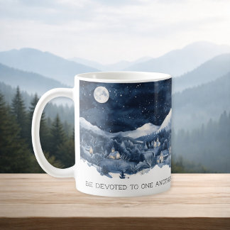 Faith Scripture Snow Mountain Romans 12:10 Mug