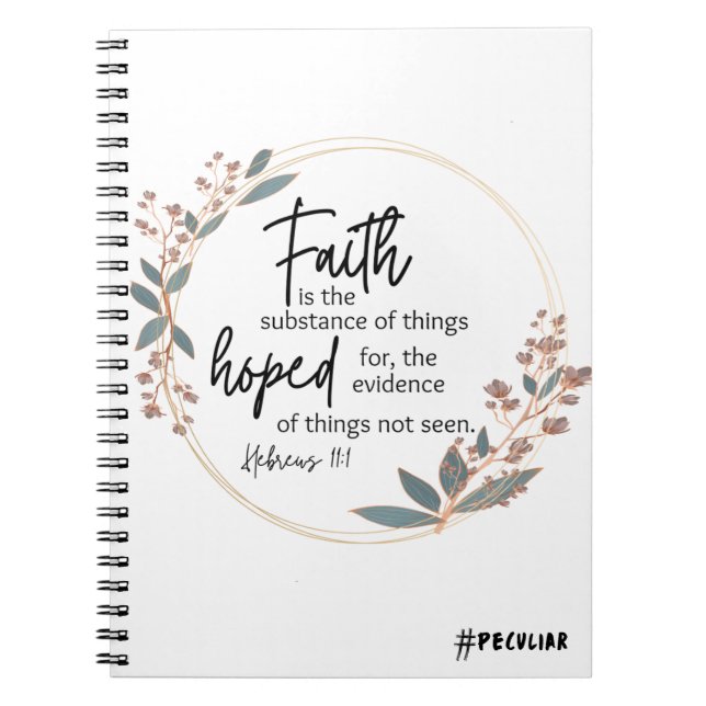 Faith Scripture Spiral Notebook (Front)