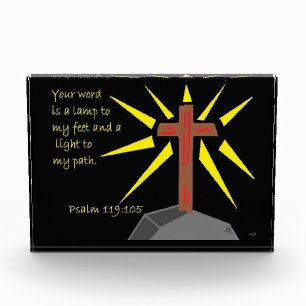 Faith series Psalm 119:105 Scripture Art Photo Block