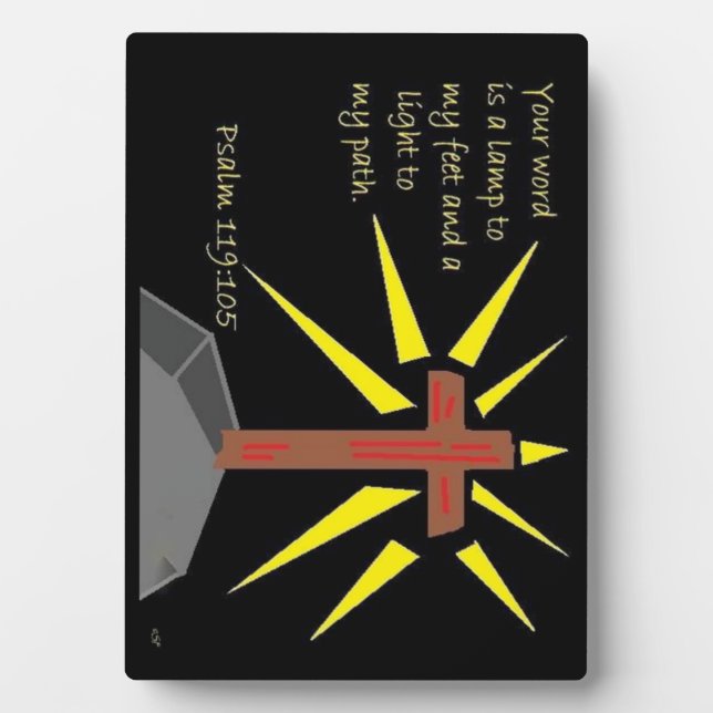 Faith series Psalm 119:105 Scripture Art Plaque (Front)