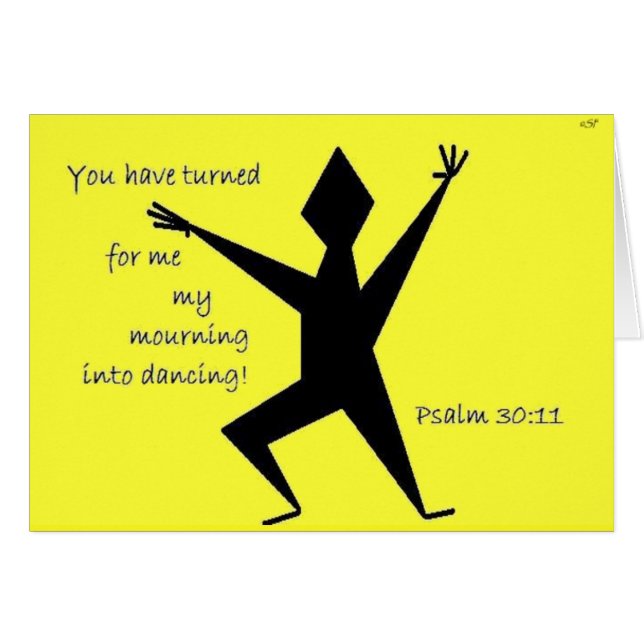 Faith Series Yellow Psalm 30:11 Scripture Art (Front Horizontal)