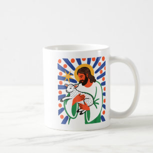 Faith Shepherd Lamb Peaceful Divine Sritual Design Coffee Mug