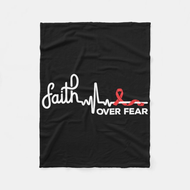 Faith- Sickle Cell Anaemia Awareness Supporter Rib Fleece Blanket (Front)