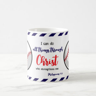 Faith Sports Baseball Softball Coach Philippians Coffee Mug