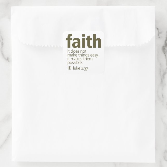 Faith Square Sticker (Bag)