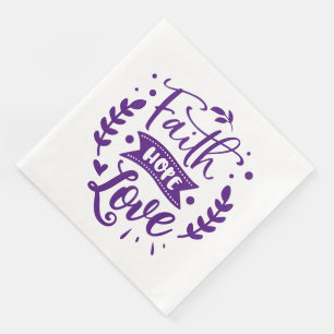 Faith- Standard Cocktail Napkins