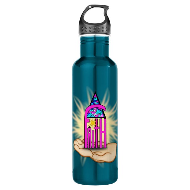 Faith ~ Steeple 710 Ml Water Bottle (Front)