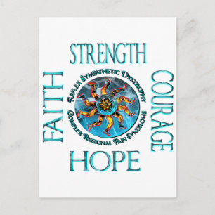 Faith Strength Courage Hope CRPS RSD Postcard