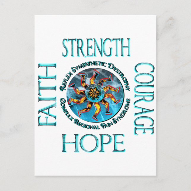 Faith Strength Courage Hope CRPS RSD Postcard (Front)