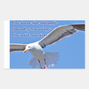 Faith & Strength_ Rectangular Sticker